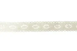 RUBAN DENTELLE COTON ECRU ROSACE 1.6CMX2M