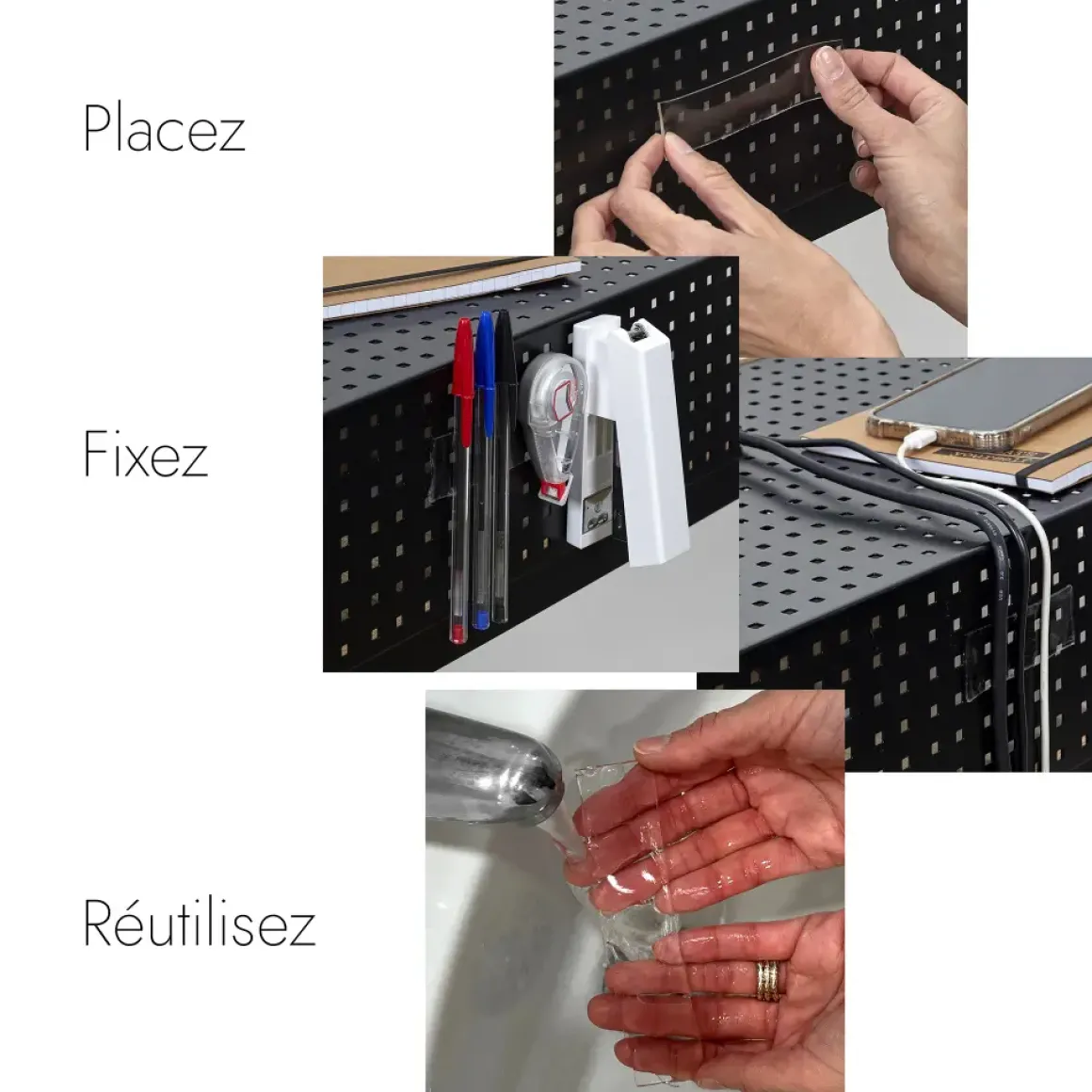 RUBAN GEL ADHESIF DOUBLE FACE 1 METRE