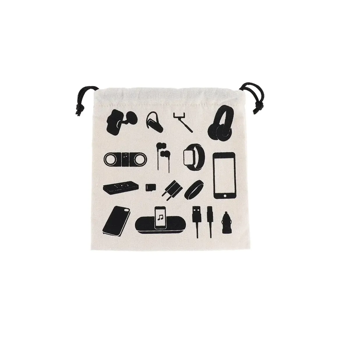 SAC ACCESSOIRES ELECTRONIQUES VOYAGE IMPRIME NATUREL