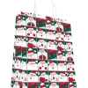 SAC CABAS KRAFT BLC PF PERE NOEL PF 18X23CM
