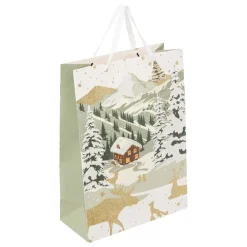 SAC CADEAU GIVRE D HIVER D.33.1X15X46CM