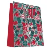 SAC CADEAU NOEL LUTINS ROUGE VERT 18X23CM