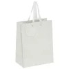 SAC CADEAU PAILLETTE ARGENT D.18X10X23CM