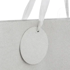 SAC CADEAU PAILLETTE ARGENT D.33X10.2X45.5CM