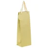 SAC CADEAU PAILLETTE BOUTEILLE OR D.12.7X9X35.5CM