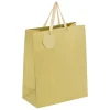 SAC CADEAU PAILLETTE OR D.26.7X13.7X33CM