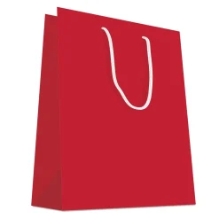 SAC CADEAU UNIS ROUGE MAT MOYEN FORMAT