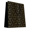 SAC CADEAUX BOULES RAYEES OR 26X32CM