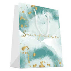 SAC CADEAUX SURPRISE DORE A CHAUD 18X23CM