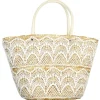 SAC DE PLAGE BLANC ET NATUREL L38XH25CM