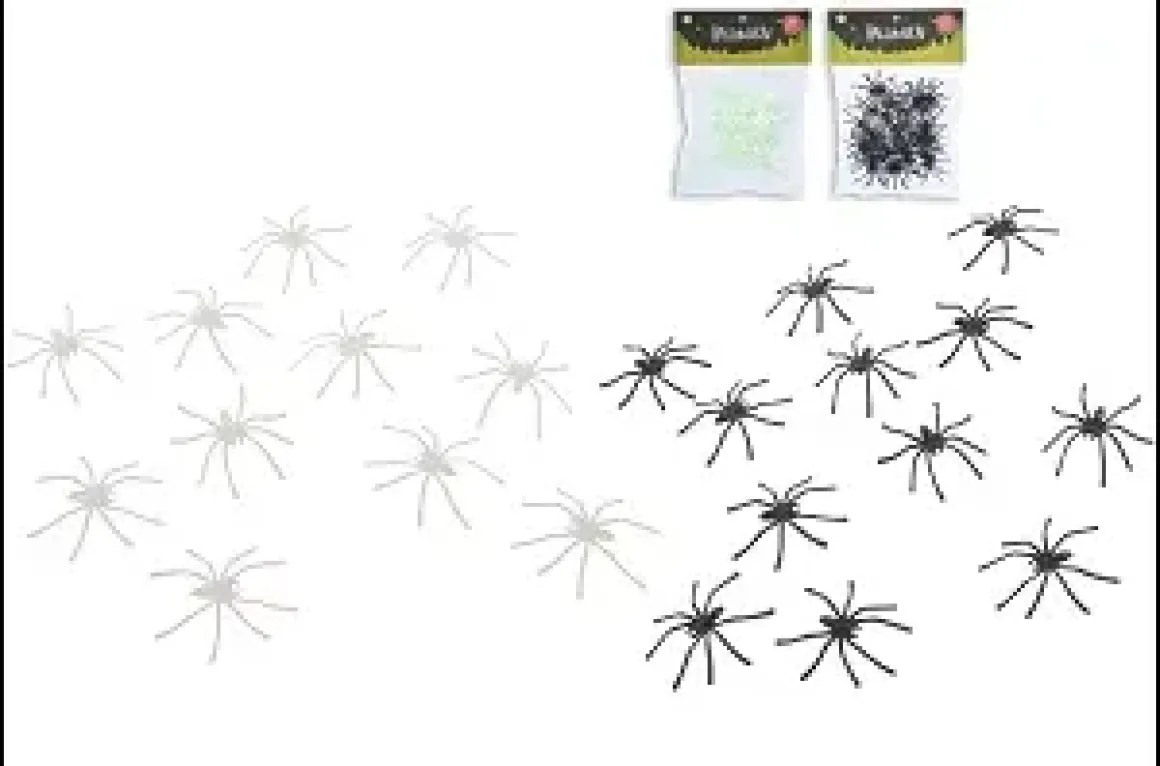 SACHET DE 40 ARAIGNEES 1XNOIR 1XPHOSPHORESCENT