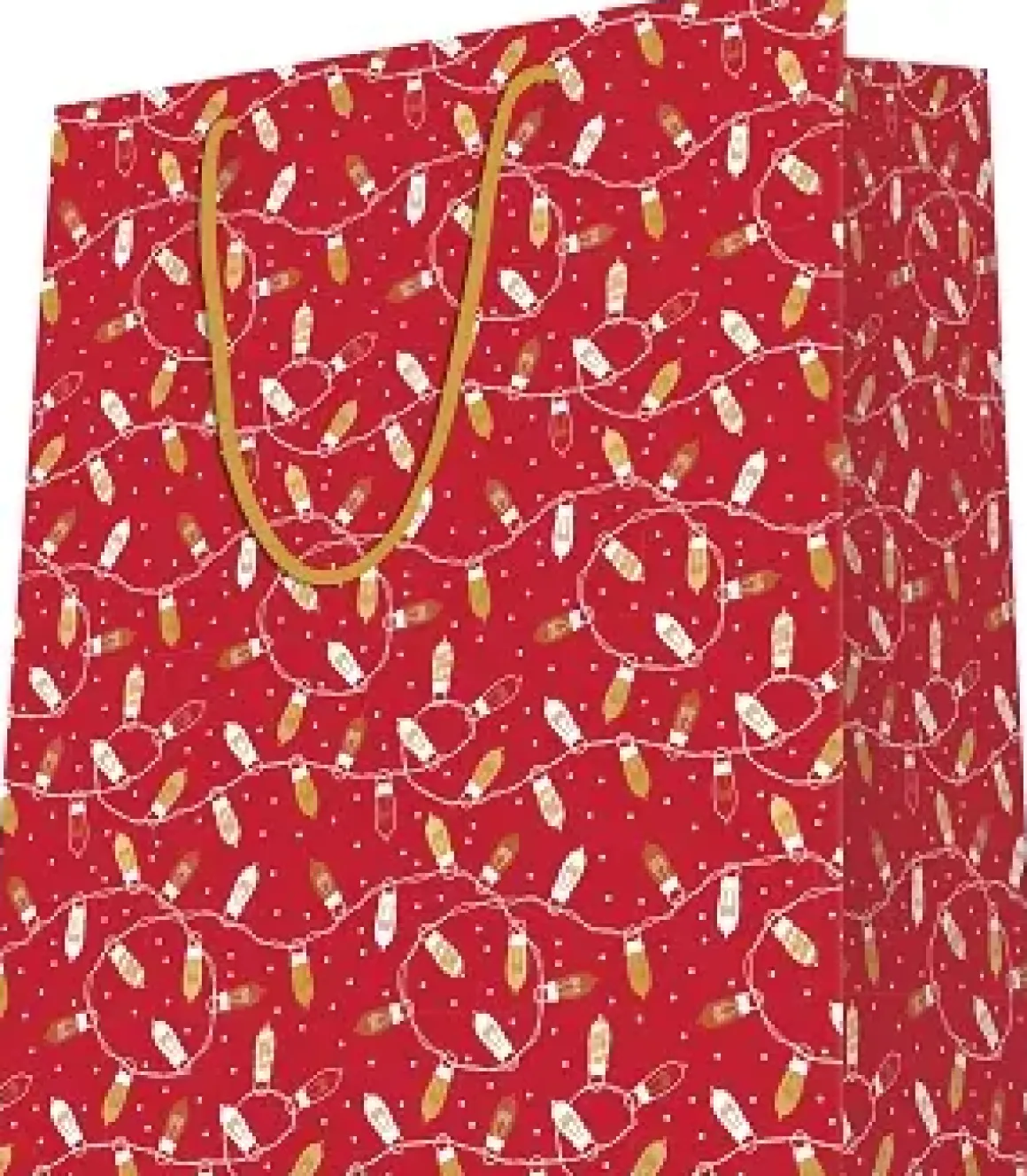 SAC KDO DORE ROUGE A CHAUD GUIRLANDES GF 32X40CM