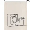 SAC LINGE SALE VOYAGE IMPRIME NATUREL