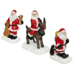 SANTON VILLAGE DE NOEL PERE NOEL X3 PIECES