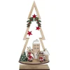 SAPIN A POSER SCENE AJOUREE ROUGE VERT H.29CM