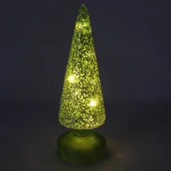 SAPIN A POSER VERRE LUMINEUX H.26CM