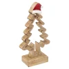 SAPIN BOIS BONNET PERE NOEL H.21CM