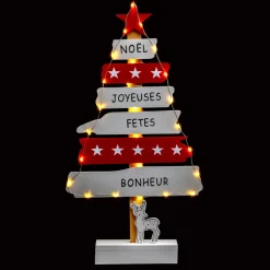 SAPIN BOIS 30LEDS A PILES H.50CM