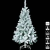 SAPIN FLOQUE H.210CM