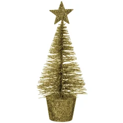 SAPIN TABLE PAILLETTE 14CM OR