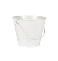 SEAU METAL BLANC 10X10CM