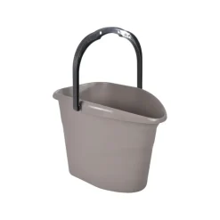 SEAU PLASTIQUE AVEC ANSE 15L TAUPE