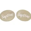 SEMIS DE TABLE BAPTEME EN BOIS X6 PIECES 3X4CM