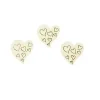 SEMIS DE TABLE BOIS COEUR GRAVE X20 PIECES BLANC