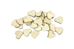 SEMIS DE TABLE COEUR BOIS X30 PIECES NATUREL