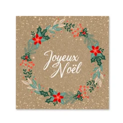 SERVIETTE COURONNE NATURE 33X33CM X20 PIECES