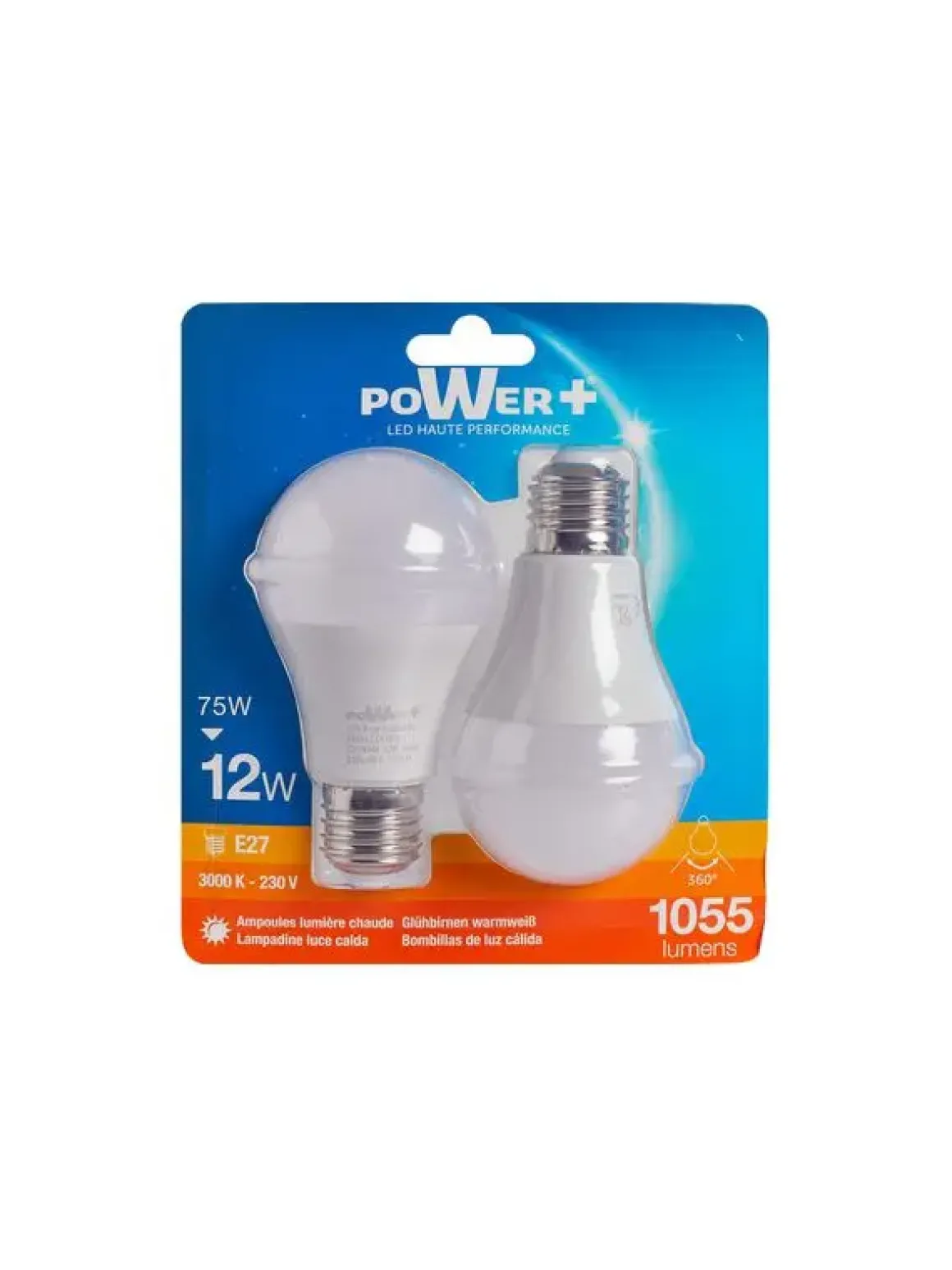 SET 2 AMP.LED E27 12W 75W A60 LIC