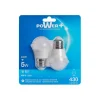 SET 2 AMP.LED E27 5W 40W G45 LIC