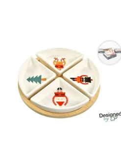SET APERITIF 4 COUPELLES ET 1 PLATEAU 21.5X3.7CM