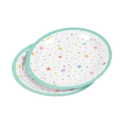SET 6 ASSIETTES D.18.5CM ANNIVERSAIRE COLORE