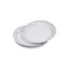 SET 6 ASSIETTES ETOILE ARGENT 18CM