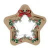SET 6 ASSIETTES ETOILE CARTON CHRISTMAS BOW D.23CM