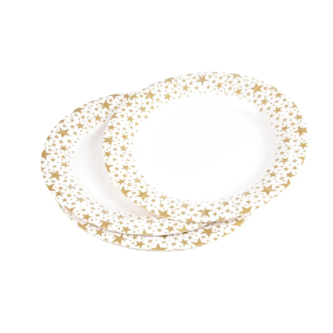 SET 6 ASSIETTES ETOILE OR D.18CM