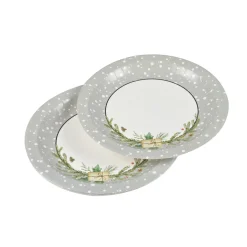 SET 6 ASSIETTES IMPRIMEES NOEL D.23CM