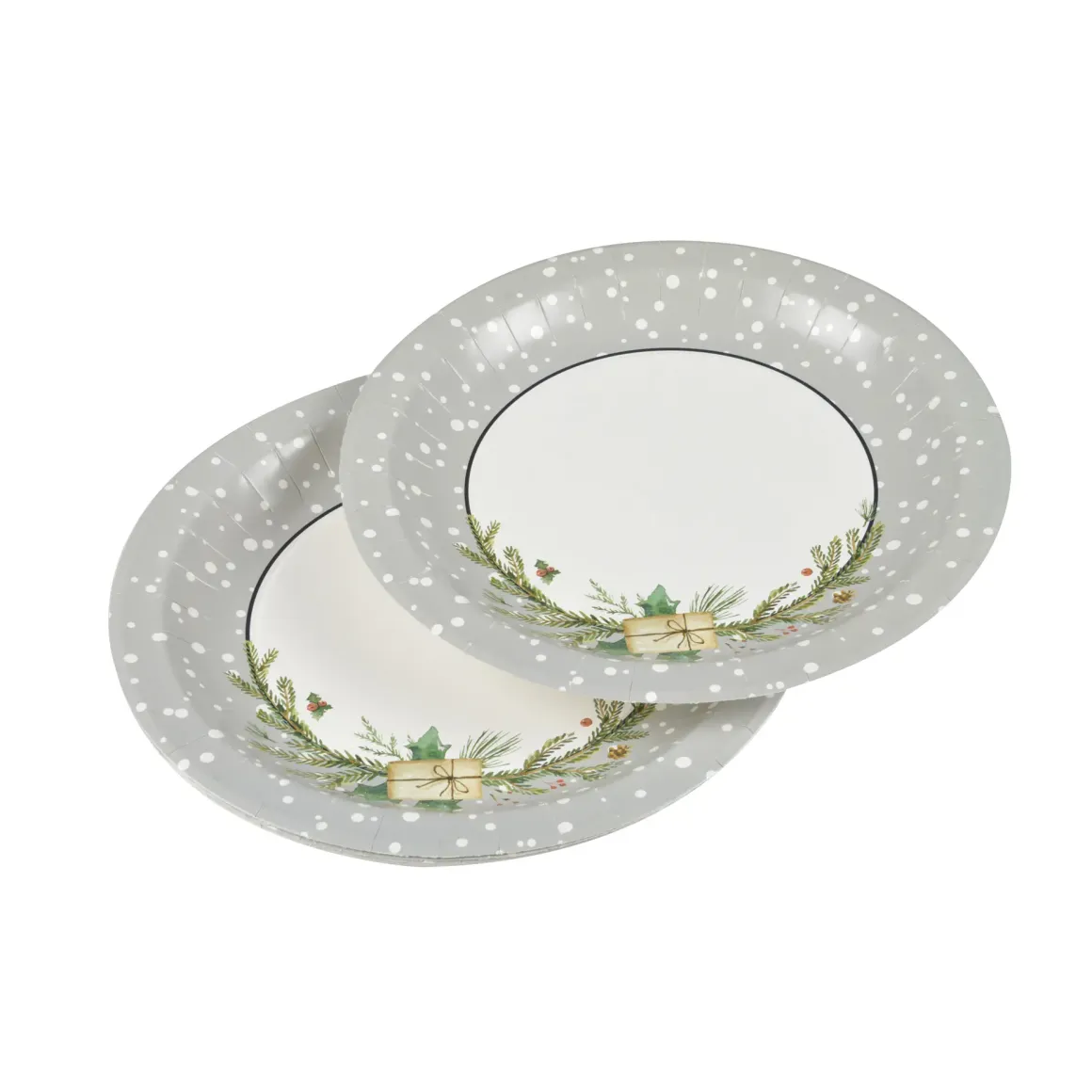 SET 6 ASSIETTES IMPRIMEES NOEL D.23CM
