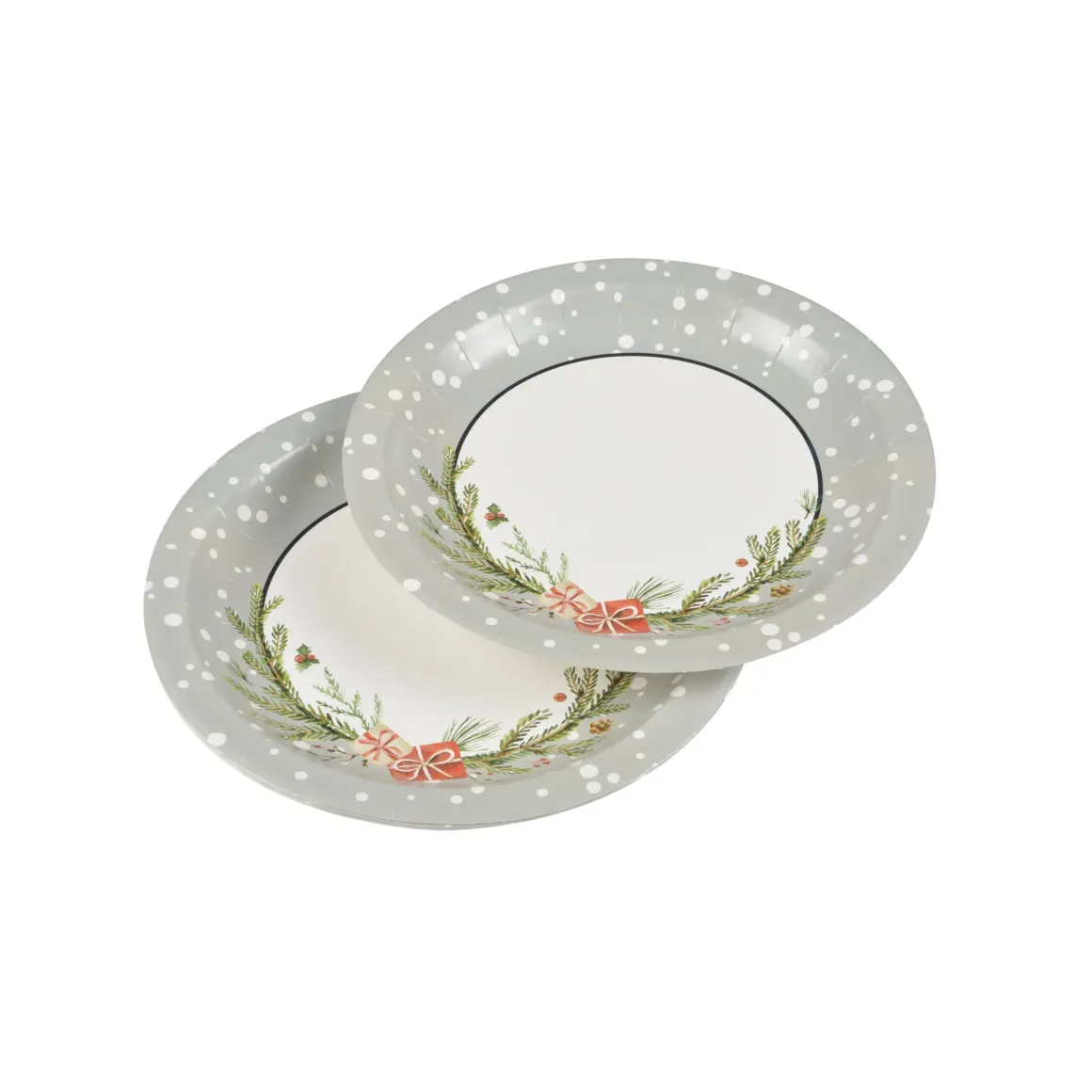 SET 6 ASSIETTES IMPRIMEES NOEL D.18CM