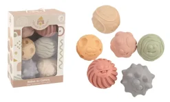SET 6 BALLES SOUPLES SENSORIELLES D.6CM