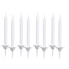 SET 24 BOUGIES ANNIVERSAIRE H.5.5CM BLANC