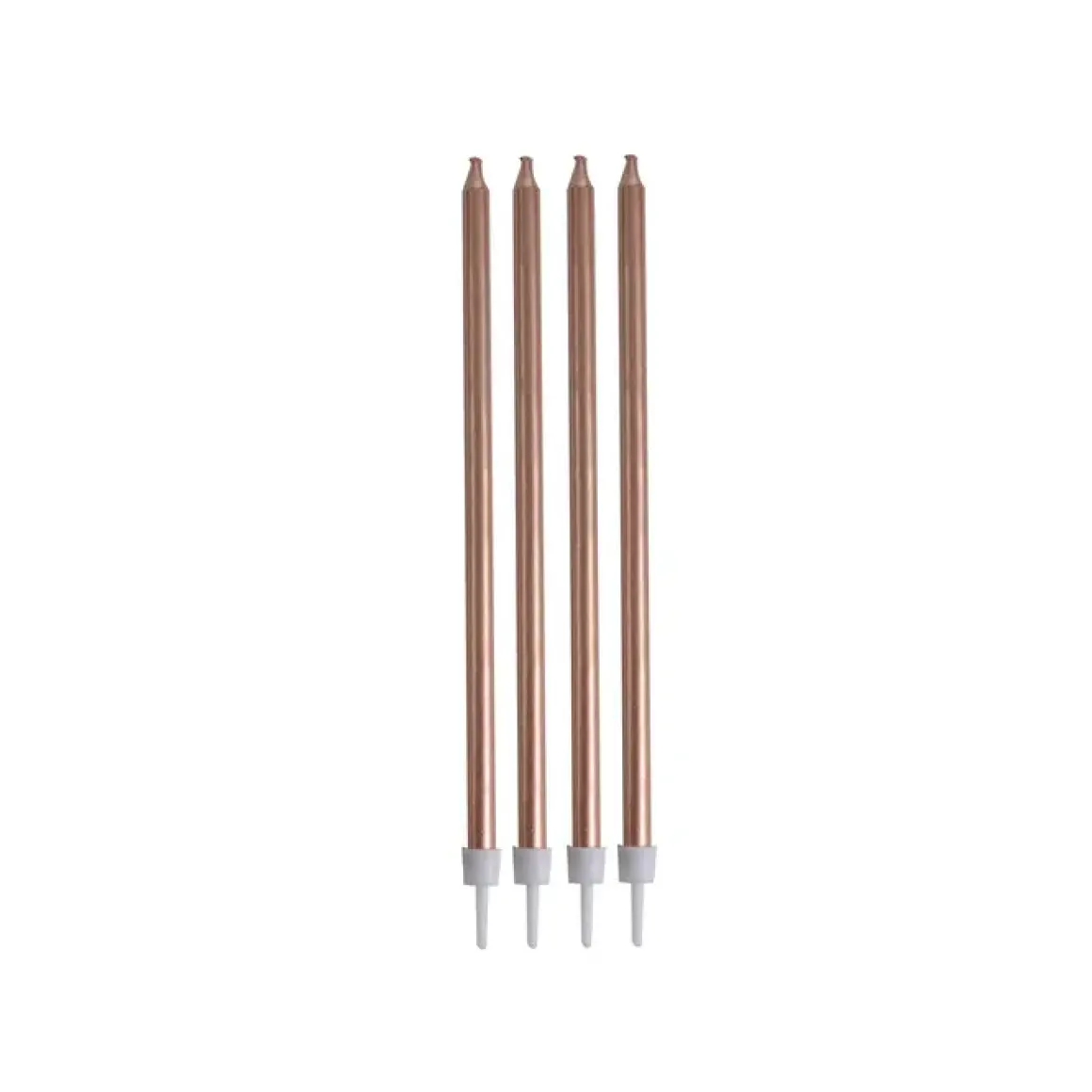 SET 16 BOUGIES ANNIVERSAIRE LONGUES H.14.5CM ROSE GOLD