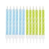 SET 12 BOUGIES ANNIVERSAIRE MAGIQUE H.6CM BLEU ET VERT