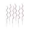 SET 12 BOUGIES SPIRALES AVEC SUPPORT H.12.5CM ROSE GOLD