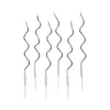 SET 12 BOUGIES SPIRALES AVEC SUPPORT H.12.5CM ARGENT