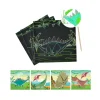 SET 4 CARTES A GRATTER 20X20CM DINOSAURES