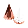 SET 6 CHAPEAUX ANNIVERSAIRE CARTON H.16CM ROSE GOLD