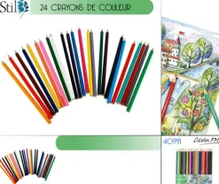 SET 24 CRAYONS DE COULEUR