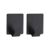 SET 2 CROCHETS ACIER INOXYDABLE 3M CARRE NOIR